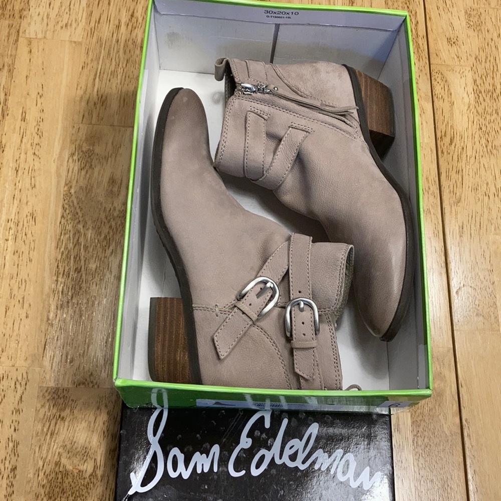 Sam Edelman Parlie, putty leather boots